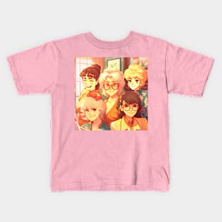 Goden girls anime style Kids T-Shirt